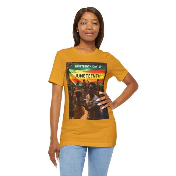 Juneteenth Celebration Tee, Unisex Jersey T-Shirt, Short Sleeve Graphic Tee, Black History Month Shirt, Family Reunion Apparel, Gift [...]"Juneteenth: Freedom Forever, Legacy Unbreakable." - Image 33