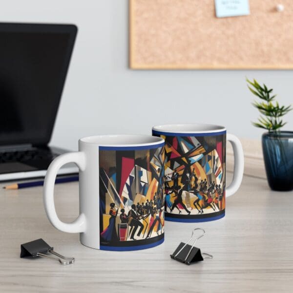 Vibrant Dance Scene Ceramic Mug - 11oz & 15oz Coffee Cup for Music Lovers - Image 6