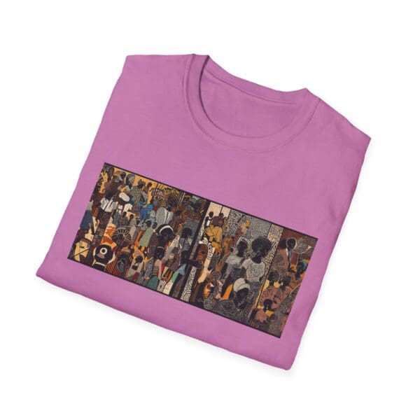 Artistic Unisex Softstyle T-Shirt - Vibrant Community Design "Wear the Movement. Live the Story." - Image 98