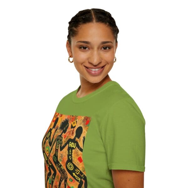Artistic Dance Unisex Softstyle T-Shirt - Vibrant Culture Print "Symbols of the Past. Strength for the Future." - Image 52