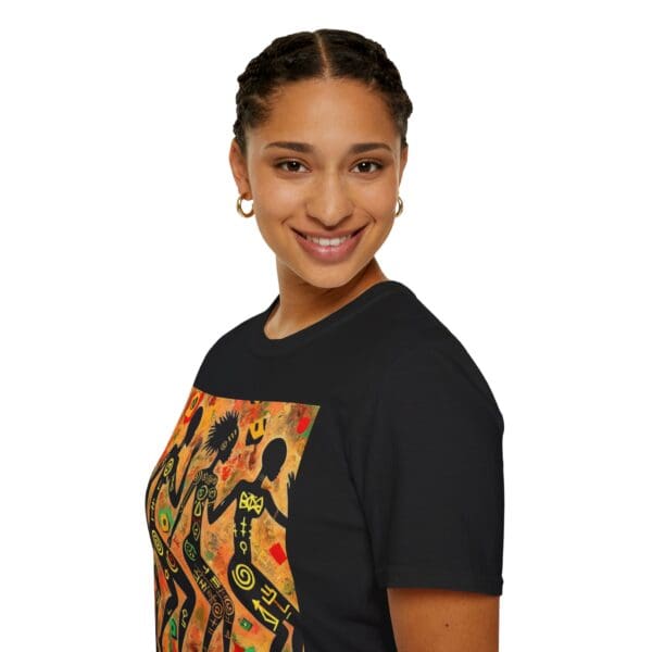 Artistic Dance Unisex Softstyle T-Shirt - Vibrant Culture Print "Symbols of the Past. Strength for the Future." - Image 21