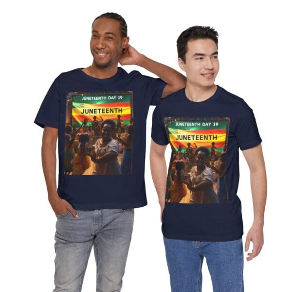 Juneteenth Celebration Tee, Unisex Jersey T-Shirt, Short Sleeve Graphic Tee, Black History Month Shirt, Family Reunion Apparel, Gift [...]"Juneteenth: Freedom Forever, Legacy Unbreakable." - Image 96