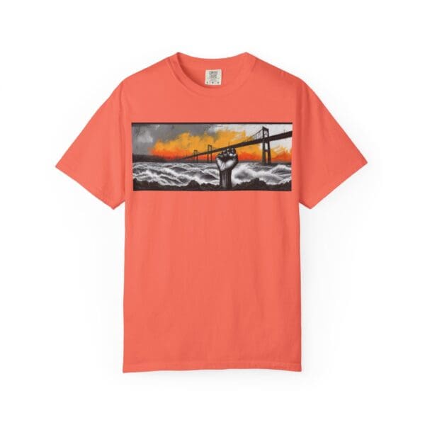 Empowerment Garment-Dyed Unisex T-Shirt - Bold Fist Design Defiant in the Storm, Rising in Strength - Image 10