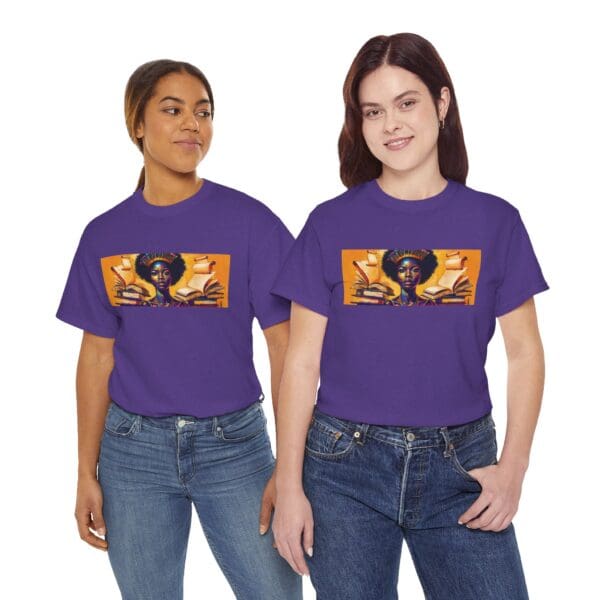 Artistic Unisex Heavy Cotton Tee - Unique Graphic Design  "Afro-Centric. Knowledge-Driven. - Image 99