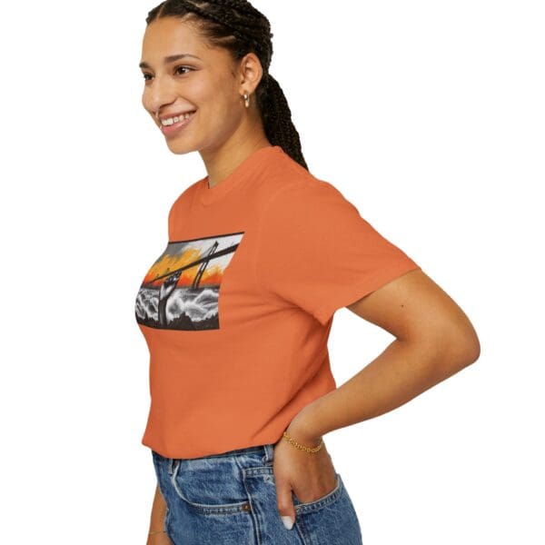 Empowerment Garment-Dyed Unisex T-Shirt - Bold Fist Design Defiant in the Storm, Rising in Strength - Image 43