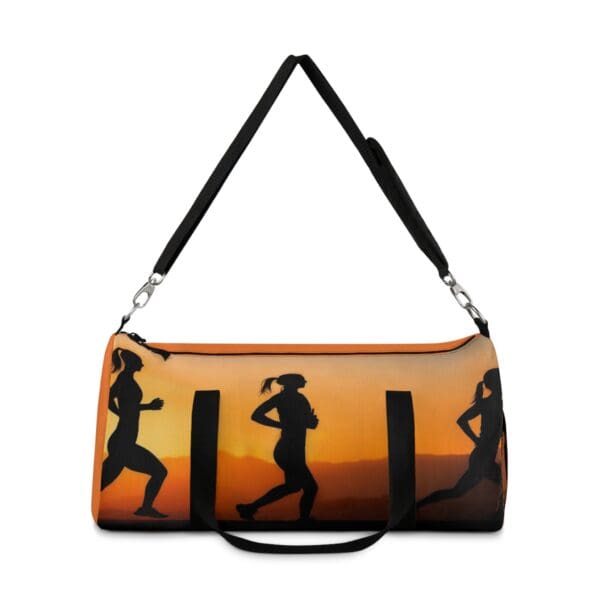 Sunset Runner Duffel Bag - Sporty Travel Gear for Active Lifestyles Golden skies, unstoppable spirit. - Image 2