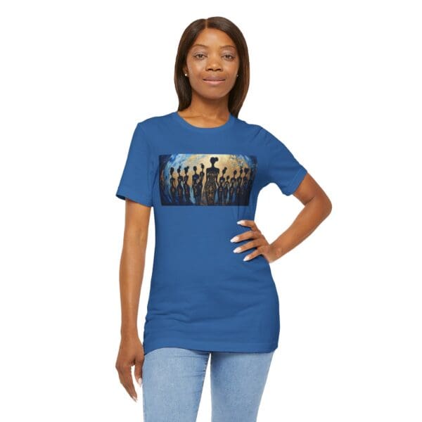 Artistic Unisex Jersey Tee - Colorful Silhouette Design - Image 92