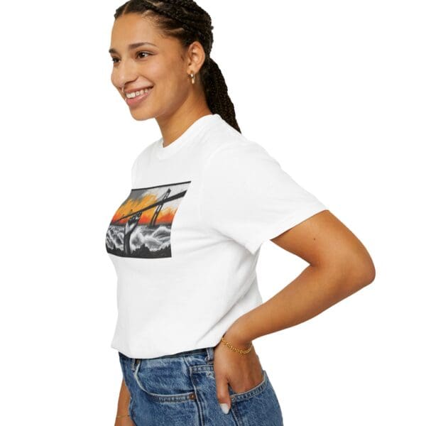 Empowerment Garment-Dyed Unisex T-Shirt - Bold Fist Design Defiant in the Storm, Rising in Strength - Image 5