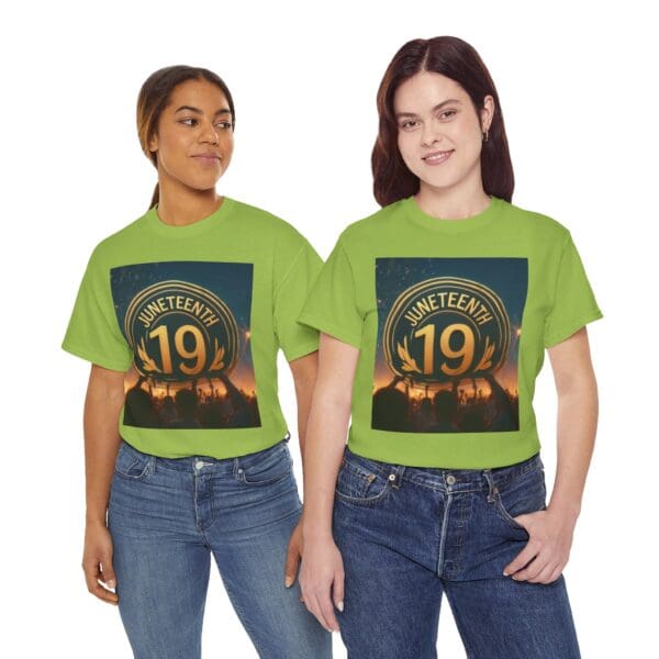 Juneteenth Celebration Unisex Heavy Cotton Tee June 19, 1865—The Truth Unfolds 💚 - Image 78