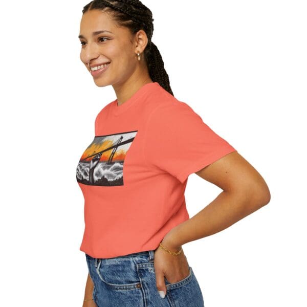 Empowerment Garment-Dyed Unisex T-Shirt - Bold Fist Design Defiant in the Storm, Rising in Strength - Image 14