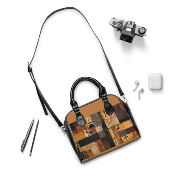 Stylish Geometric Shoulder Handbag - Trendy and Unique Accessory for Everyday Use - Image 3