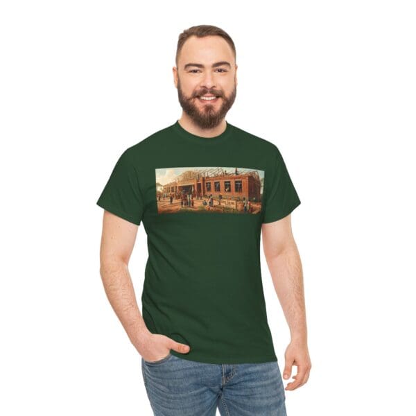Artistic Unisex Heavy Cotton Tee - Vintage Scene Print "Where Walls Hold Wisdom and Dreams Take Flight." - Image 81