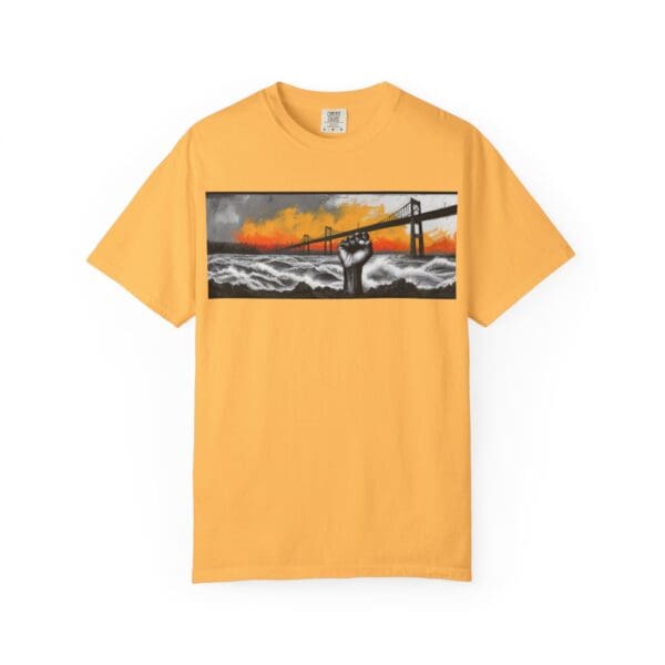 Empowerment Garment-Dyed Unisex T-Shirt - Bold Fist Design Defiant in the Storm, Rising in Strength - Image 19