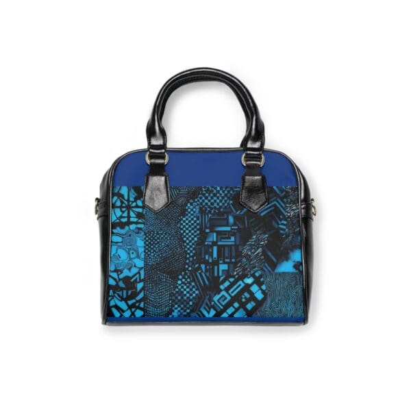 Stylish Blue Pattern Shoulder Handbag - Perfect for Everyday Use