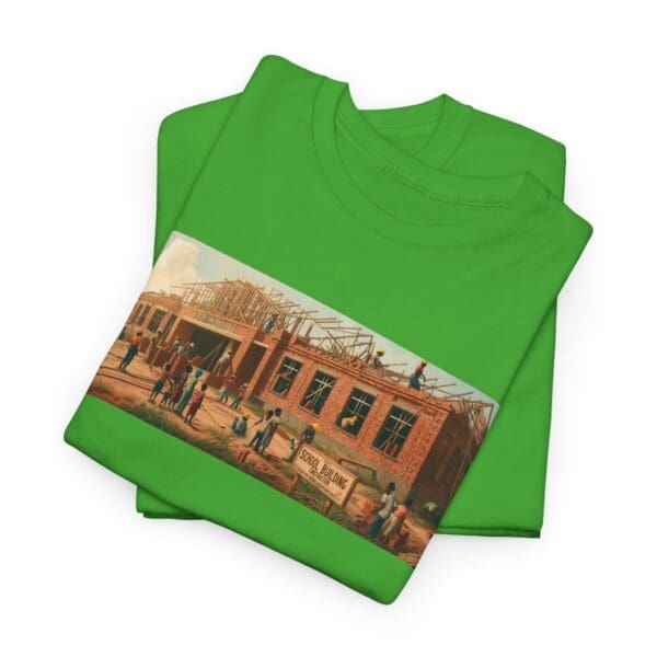 Artistic Unisex Heavy Cotton Tee - Vintage Scene Print "Where Walls Hold Wisdom and Dreams Take Flight." - Image 68
