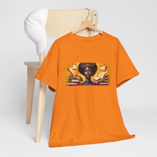 Artistic Unisex Heavy Cotton Tee - Unique Graphic Design  "Afro-Centric. Knowledge-Driven. - Image 58