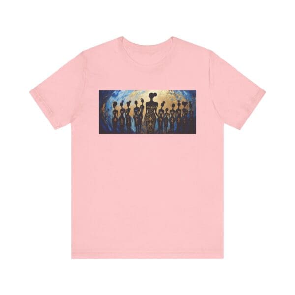 Artistic Unisex Jersey Tee - Colorful Silhouette Design - Image 107