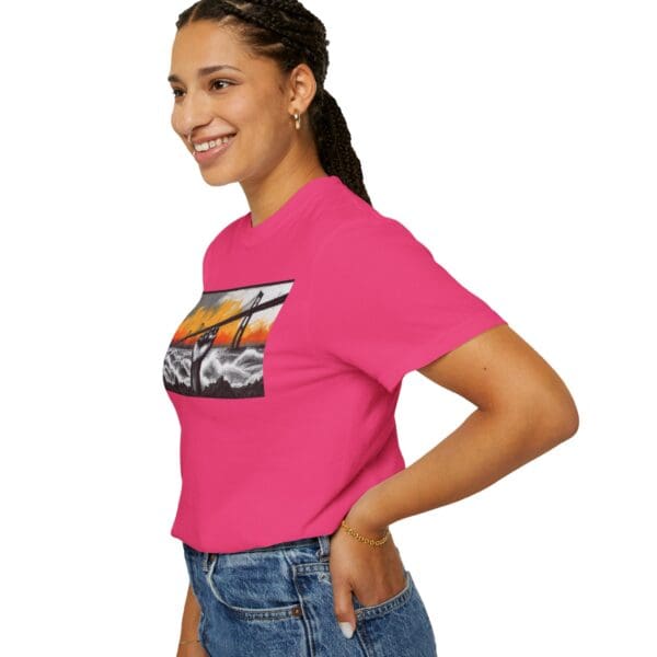 Empowerment Garment-Dyed Unisex T-Shirt - Bold Fist Design Defiant in the Storm, Rising in Strength - Image 149