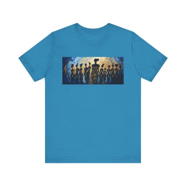 Artistic Unisex Jersey Tee - Colorful Silhouette Design - Image 74
