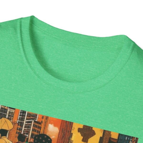 Cultural Vibes Unisex Softstyle T-Shirt - Art Inspired Design The Pulse of the City, The Strength of the Diaspora - Image 59