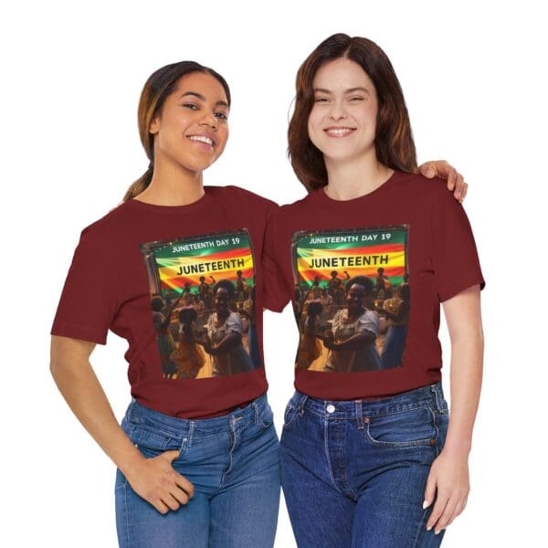Juneteenth Celebration Tee, Unisex Jersey T-Shirt, Short Sleeve Graphic Tee, Black History Month Shirt, Family Reunion Apparel, Gift [...]"Juneteenth: Freedom Forever, Legacy Unbreakable." - Image 147