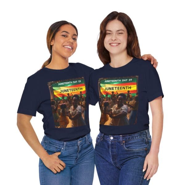 Juneteenth Celebration Tee, Unisex Jersey T-Shirt, Short Sleeve Graphic Tee, Black History Month Shirt, Family Reunion Apparel, Gift [...]"Juneteenth: Freedom Forever, Legacy Unbreakable." - Image 97