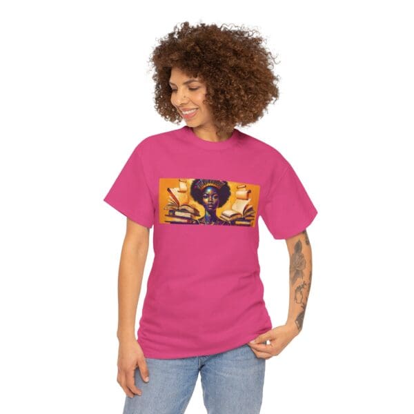 Artistic Unisex Heavy Cotton Tee - Unique Graphic Design  "Afro-Centric. Knowledge-Driven. - Image 105