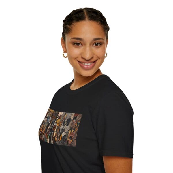 Artistic Unisex Softstyle T-Shirt - Vibrant Community Design "Wear the Movement. Live the Story." - Image 11