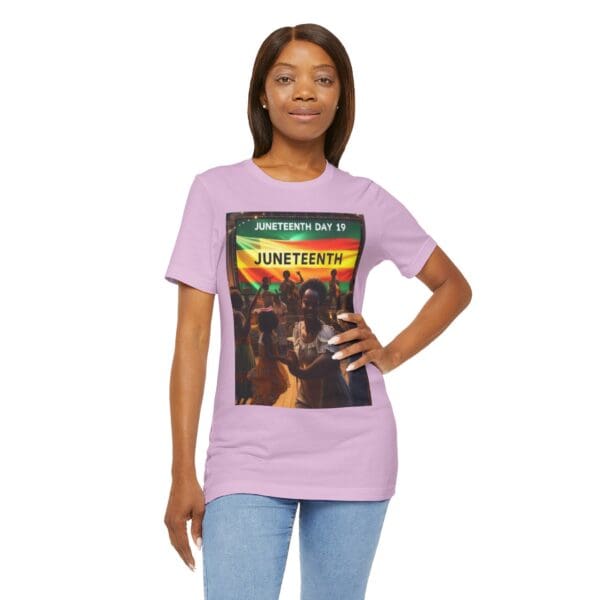 Juneteenth Celebration Tee, Unisex Jersey T-Shirt, Short Sleeve Graphic Tee, Black History Month Shirt, Family Reunion Apparel, Gift [...]"Juneteenth: Freedom Forever, Legacy Unbreakable." - Image 105