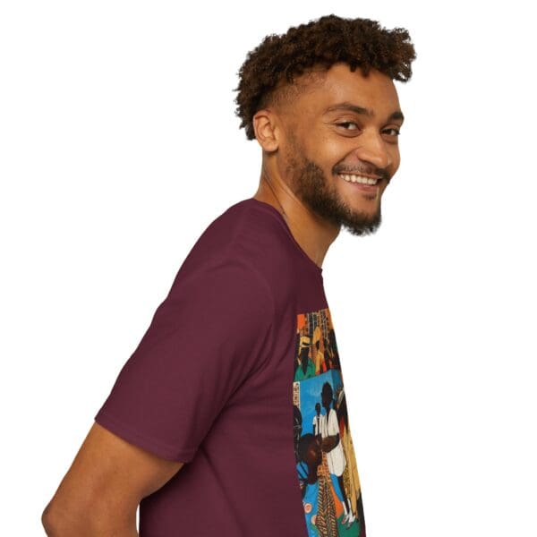 Cultural Vibes Unisex Softstyle T-Shirt - Art Inspired Design The Pulse of the City, The Strength of the Diaspora - Image 47