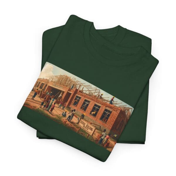 Artistic Unisex Heavy Cotton Tee - Vintage Scene Print "Where Walls Hold Wisdom and Dreams Take Flight." - Image 79