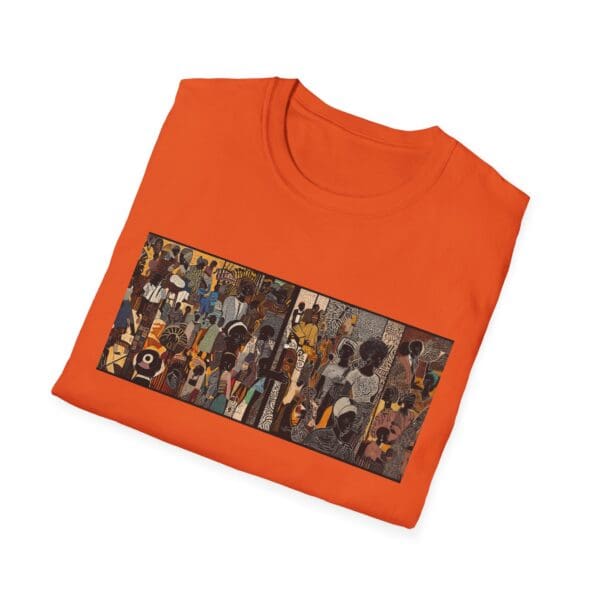 Artistic Unisex Softstyle T-Shirt - Vibrant Community Design "Wear the Movement. Live the Story." - Image 18