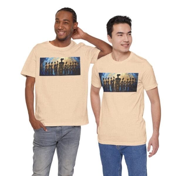 Artistic Unisex Jersey Tee - Colorful Silhouette Design - Image 40