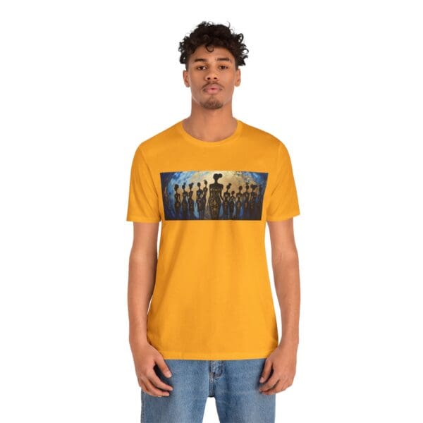Artistic Unisex Jersey Tee - Colorful Silhouette Design - Image 50