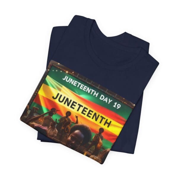Juneteenth Celebration Tee, Unisex Jersey T-Shirt, Short Sleeve Graphic Tee, Black History Month Shirt, Family Reunion Apparel, Gift [...]"Juneteenth: Freedom Forever, Legacy Unbreakable." - Image 92