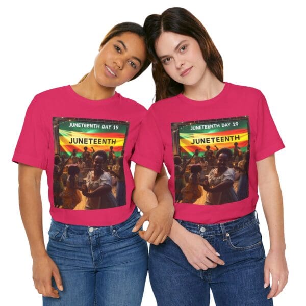 Juneteenth Celebration Tee, Unisex Jersey T-Shirt, Short Sleeve Graphic Tee, Black History Month Shirt, Family Reunion Apparel, Gift [...]"Juneteenth: Freedom Forever, Legacy Unbreakable." - Image 128