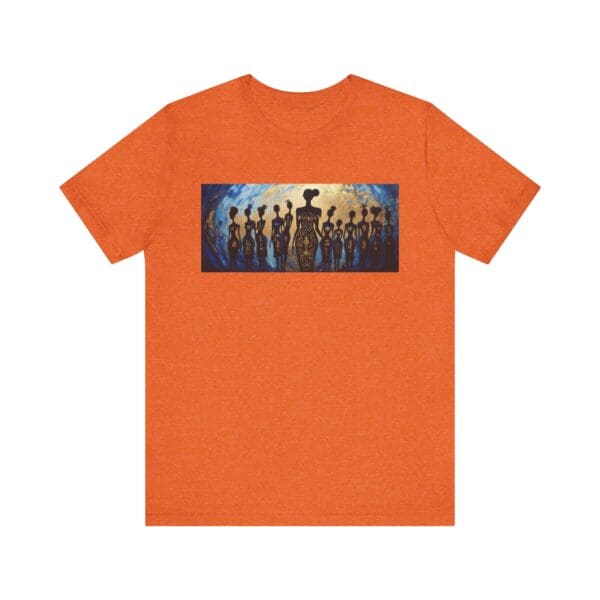 Artistic Unisex Jersey Tee - Colorful Silhouette Design