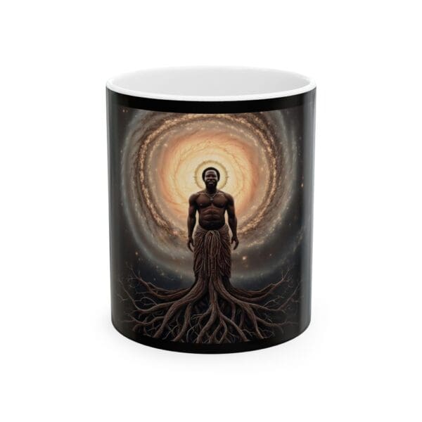Cosmic Spirit Ceramic Mug – 11oz & 15oz | Retro Vibes for Nature Lovers "Grounded in Truth. Rising Beyond Limits."