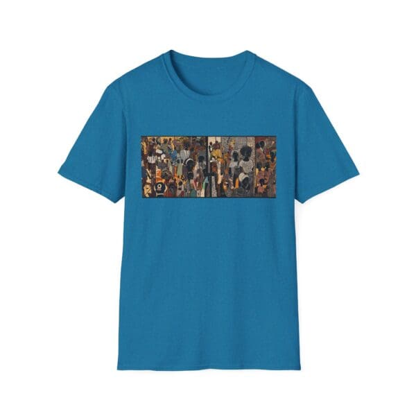 Artistic Unisex Softstyle T-Shirt - Vibrant Community Design "Wear the Movement. Live the Story." - Image 71