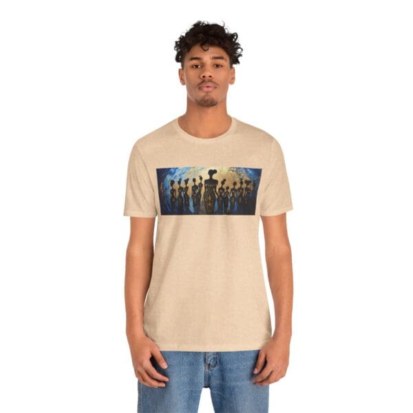 Artistic Unisex Jersey Tee - Colorful Silhouette Design - Image 34
