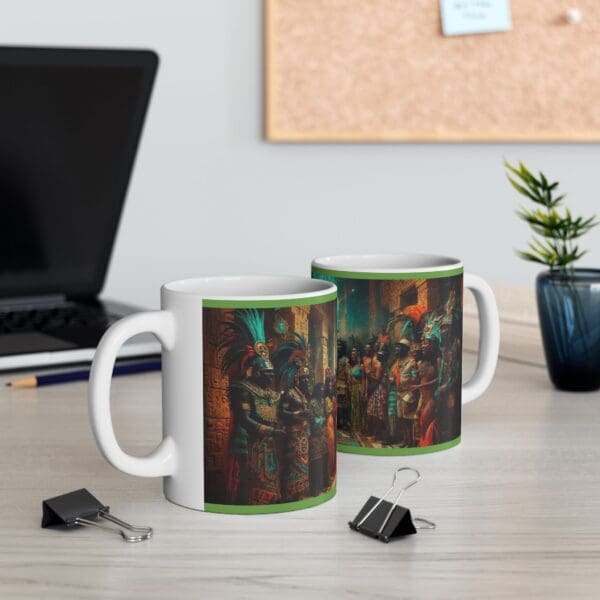 Cultural Celebration Ceramic Mug - 11oz & 15oz | Festive Artwork for Home and Gifts "Royal Hues. Bold History. Unstoppable Spirit." - Image 6