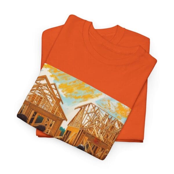Inspirational Construction Worker Tee - Unisex Heavy Cotton Shirt Raising Walls, Uplifting Communities."  "Built by Us, Built for Us." - Image 36