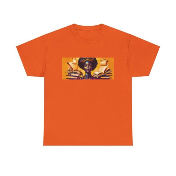 Artistic Unisex Heavy Cotton Tee - Unique Graphic Design  "Afro-Centric. Knowledge-Driven. - Image 42
