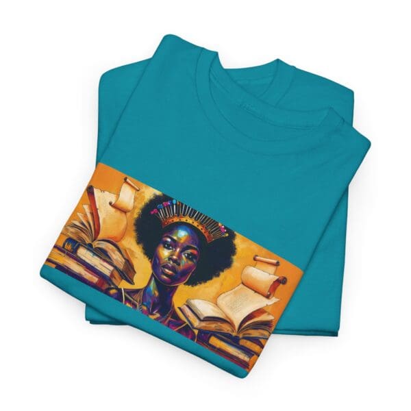 Artistic Unisex Heavy Cotton Tee - Unique Graphic Design  "Afro-Centric. Knowledge-Driven. - Image 75