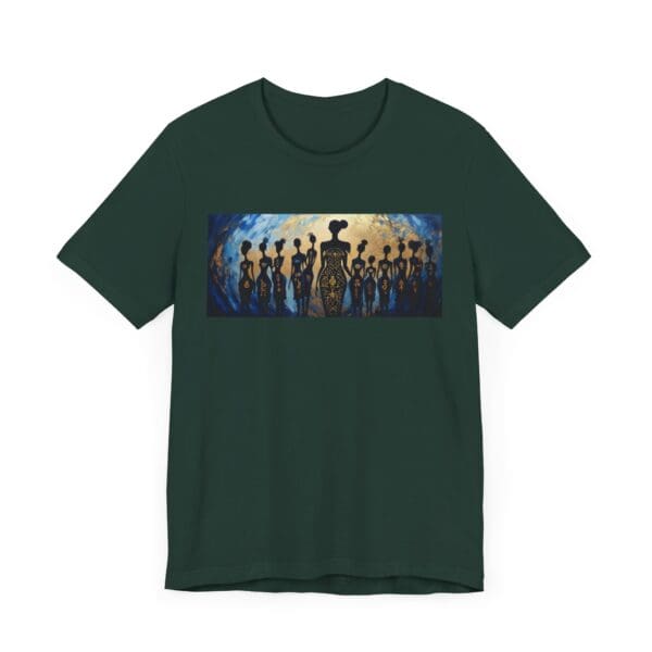 Artistic Unisex Jersey Tee - Colorful Silhouette Design - Image 65