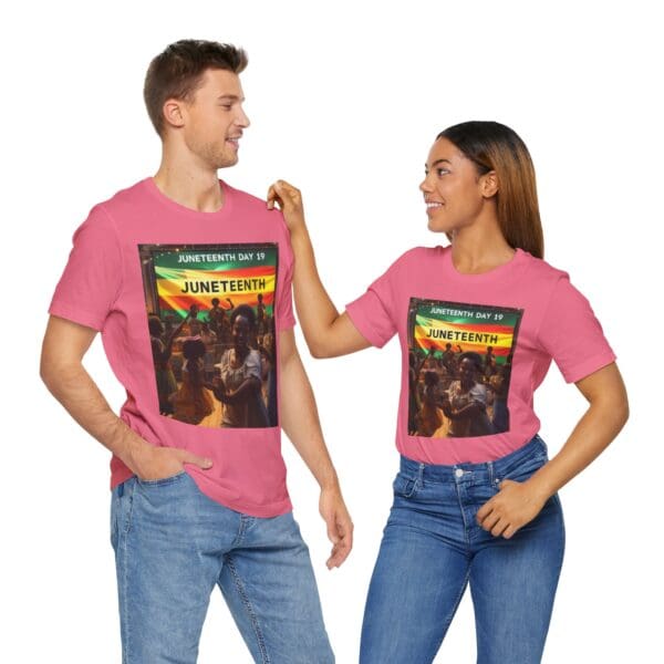 Juneteenth Celebration Tee, Unisex Jersey T-Shirt, Short Sleeve Graphic Tee, Black History Month Shirt, Family Reunion Apparel, Gift [...]"Juneteenth: Freedom Forever, Legacy Unbreakable." - Image 116