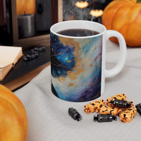 Cosmic Beauty Ceramic Mug - 11oz & 15oz | Inspirational Black Art Coffee Cup "Celestial Beauty. Timeless Power." - Image 7