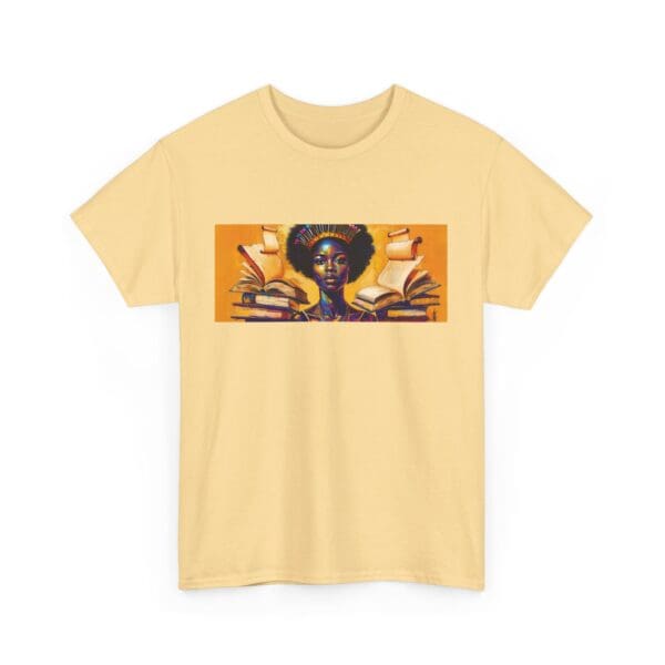 Artistic Unisex Heavy Cotton Tee - Unique Graphic Design  "Afro-Centric. Knowledge-Driven. - Image 25