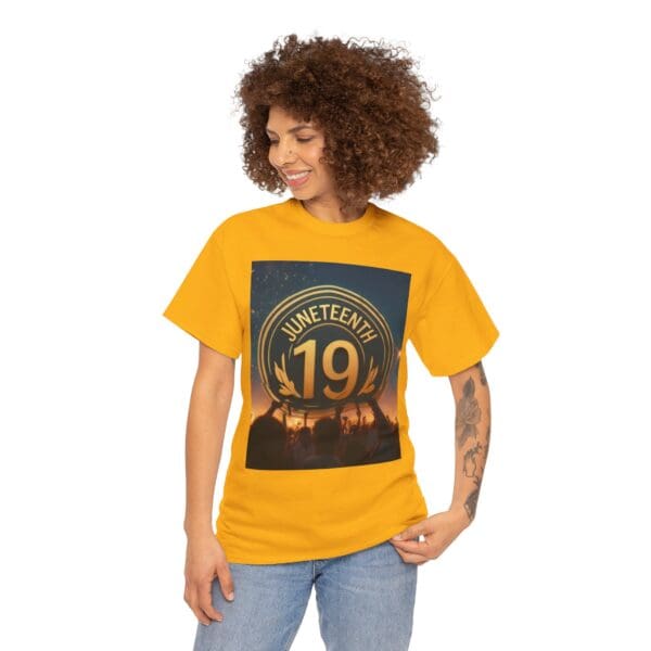 Juneteenth Celebration Unisex Heavy Cotton Tee June 19, 1865—The Truth Unfolds 💚 - Image 38