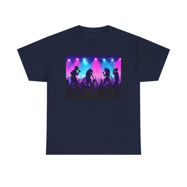 Unisex Heavy Cotton Tee - Vibrant Concert Silhouette Design - Image 91
